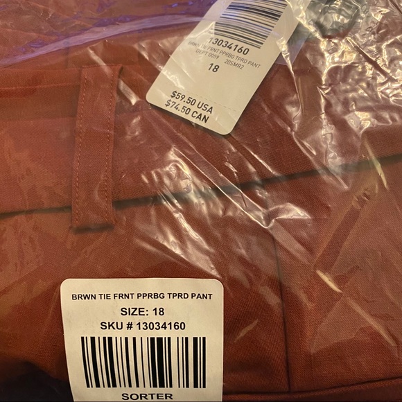 NWT TORRID Self Tie Tapered Pants - Picture 9 of 10